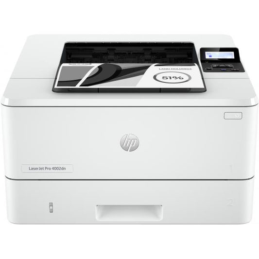 HP LaserJet Pro Stampante 4002dn, Bianco e nero, Stampante per Piccole e medie imprese, Stampa, Stampa fronte/retro; elevata velocità di stampa della prima pagina; risparmio energetico; dimensioni compatte; Avanzate funzionalità di sicurezza [2Z605F#B19]