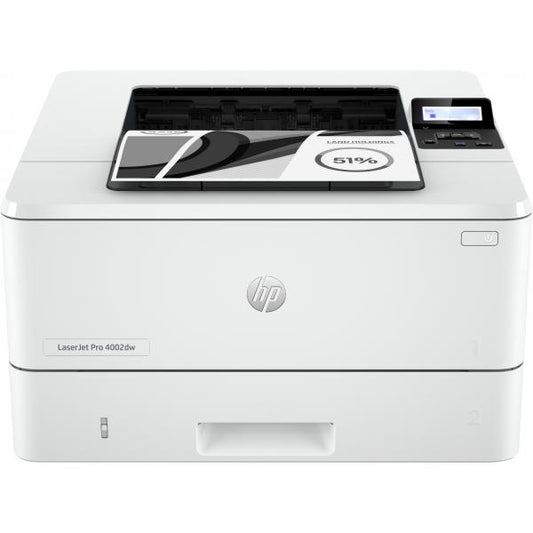 HP LaserJet Pro Printer 4002dw, Black and white, Small to medium business printer, Printing, Duplex printing; high first page printing speed; compact size; energy saving; Advanced security features; Wi-Fi...