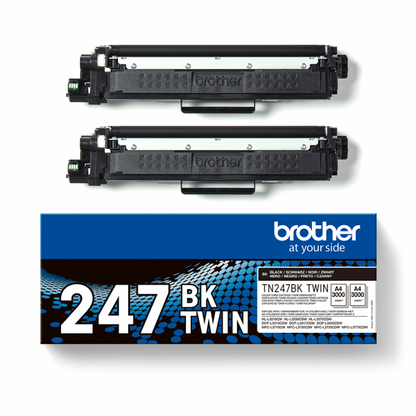 Brother TN-247BKTWIN cartuccia toner 2 pz Originale Nero [TN247BKTWIN]