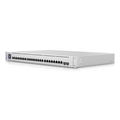 Ubiquiti - EnterpriseXG-24-EU - UniFi x24 10 Gigabit SFP+, x2 SFP28 ports L3 Switch, 1U 19-inch Rack-mountable Steel Case, DC power backup-ready USW-EnterpriseXG-24-EU [USW-EnterpriseXG-24-EU]