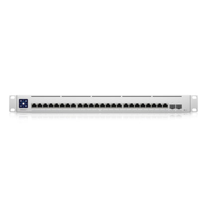 Ubiquiti - EnterpriseXG-24-EU - UniFi x24 10 Gigabit SFP+, x2 SFP28 ports L3 Switch, 1U 19-inch Rack-mountable Steel Case, DC power backup-ready USW-EnterpriseXG-24-EU [USW-EnterpriseXG-24-EU]