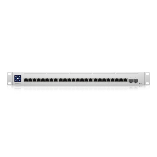 Ubiquiti - EnterpriseXG-24-EU - UniFi x24 10 Gigabit SFP+, x2 SFP28 ports L3 Switch, 1U 19-inch Rack-mountable Steel Case, DC power backup-ready USW-EnterpriseXG-24-EU [USW-EnterpriseXG-24-EU]