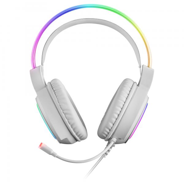 MARSGAMING GAMING CUFFIA+MIC MHRGB WHITE S.SPAZIALE 3D U-BASS LUCI PC/PS4/P [MHRGBW]