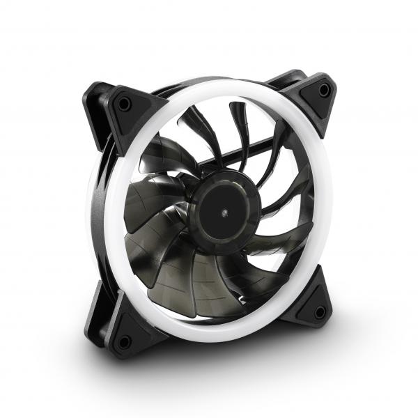 Sharkoon Shark Blades PWM Ventilador para caja de ordenador 12 cm Negro 1ud [SHARKBLADESPWMRGBFAN] 