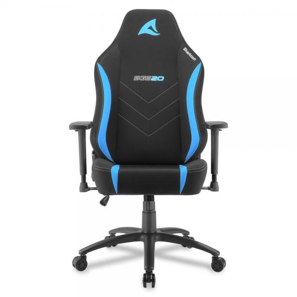 Sharkoon SKILLER SGS20 Asiento acolchado de tela Respaldo acolchado [SKILLERSGS20FABBLACK/BLUE] 