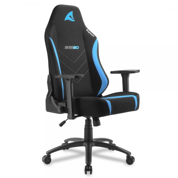 Sharkoon SKILLER SGS20 Asiento acolchado de tela Respaldo acolchado [SKILLERSGS20FABBLACK/BLUE] 