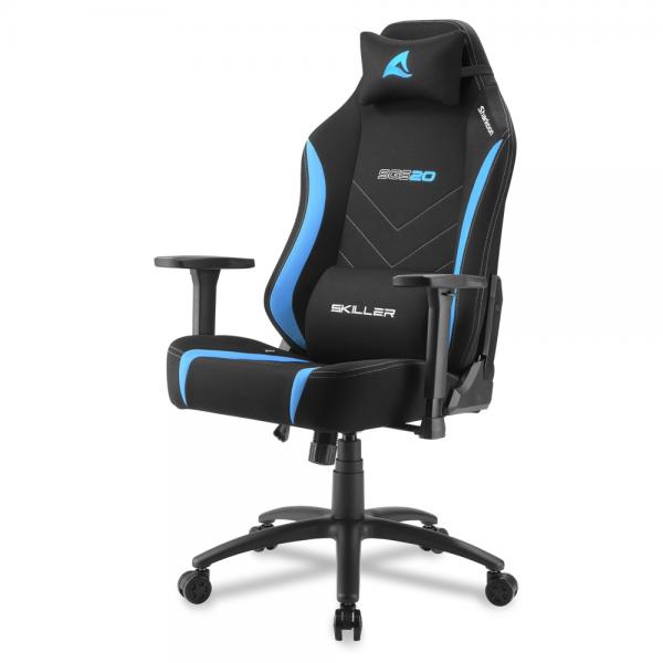 Sharkoon SKILLER SGS20 Asiento acolchado de tela Respaldo acolchado [SKILLERSGS20FABBLACK/BLUE] 