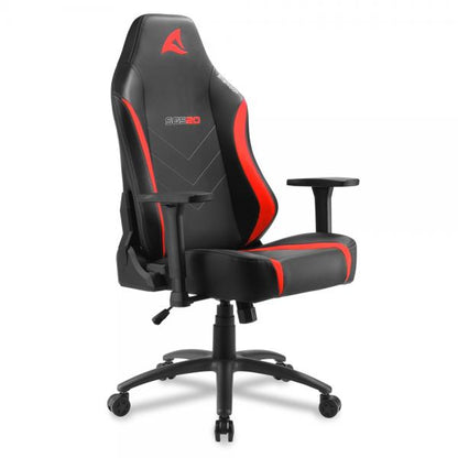 SHARKOON SEDIA GAMING SKILLER SGS20 IN PELLE SINTETICA SEDUTA E SCHIENALE IMBOTTITO NERO E ROSSO [SKILLER SGS20 BK/RED]