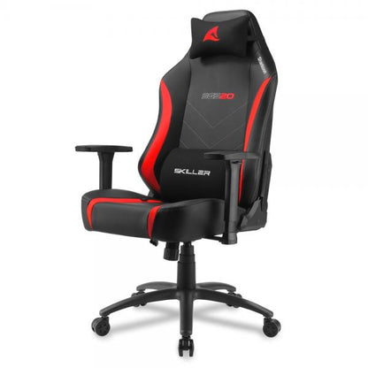 SHARKOON SEDIA GAMING SKILLER SGS20 IN PELLE SINTETICA SEDUTA E SCHIENALE IMBOTTITO NERO E ROSSO [SKILLER SGS20 BK/RED]