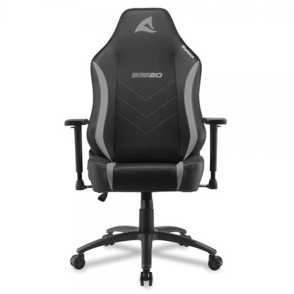 SHARKOON SEDIA GAMING SKILLER SGS20 IN PELLE SINTETICA SEDUTA E SCHIENALE IMBOTTITO NERO E GRIGIO [SKILLER SGS20 BK/GR]