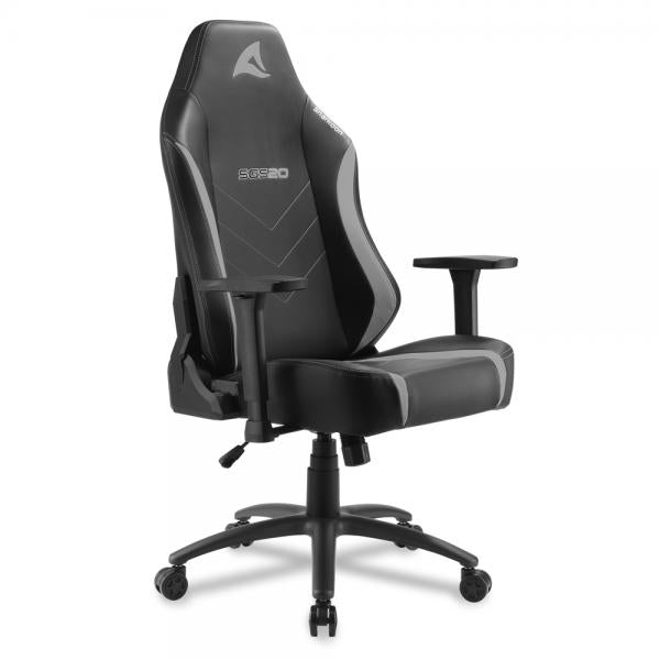 SHARKOON SEDIA GAMING SKILLER SGS20 IN PELLE SINTETICA SEDUTA E SCHIENALE IMBOTTITO NERO E GRIGIO [SKILLER SGS20 BK/GR]