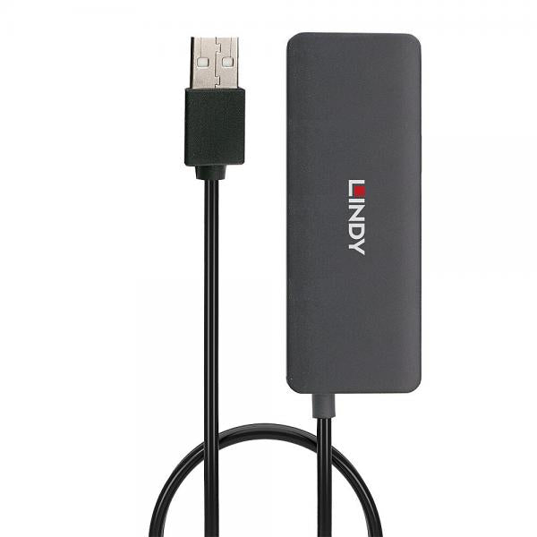 Lindy 42986 hub di interfaccia USB 2.0 480 Mbit/s Nero [LINDY42986]