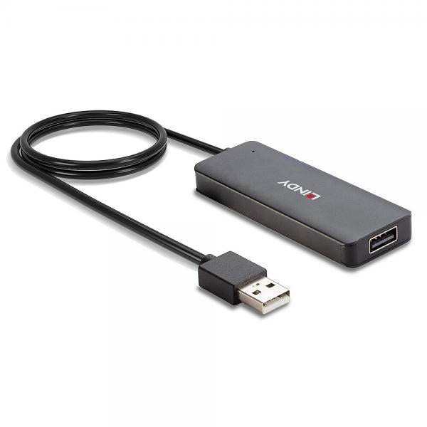 Lindy 42986 hub di interfaccia USB 2.0 480 Mbit/s Nero [LINDY42986]