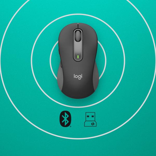 Logitech Signature M650 for Business mouse Mano destra RF senza fili + Bluetooth Ottico 4000 DPI [910-006274]