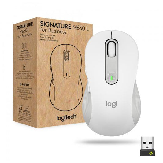 Logitech Signature M650 for Business mouse Mano destra RF senza fili + Bluetooth Ottico 4000 DPI [910-006275]