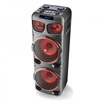 NGS STRUMENTAZIONE DA DJ BLUETOOTH, 300W - TRASPORTABILE CON RUOTE, INGRESSI AUDIO MICRO SD, USB, A [WILDDUB1]