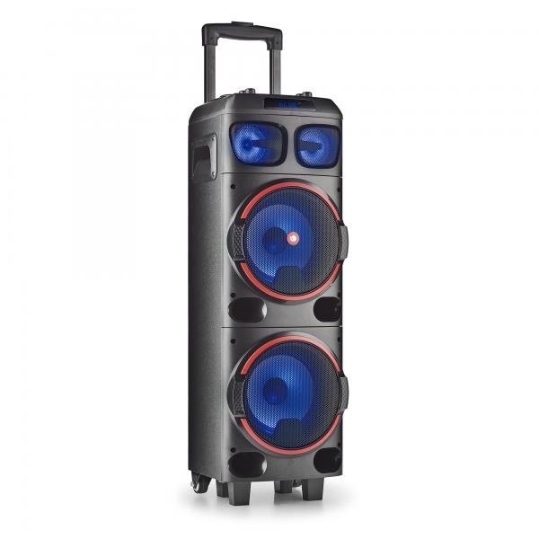 NGS STRUMENTAZIONE DA DJ BLUETOOTH, 300W - TRASPORTABILE CON RUOTE, INGRESSI AUDIO MICRO SD, USB, A [WILDDUB1]