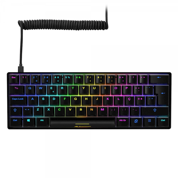 SHARKOON MECHANICAL GAMING KEYBOARD SGK50 S4 SWITCH KAILH RED, ITA LAYOUT, BLACK [SGK50 S4 BK] 