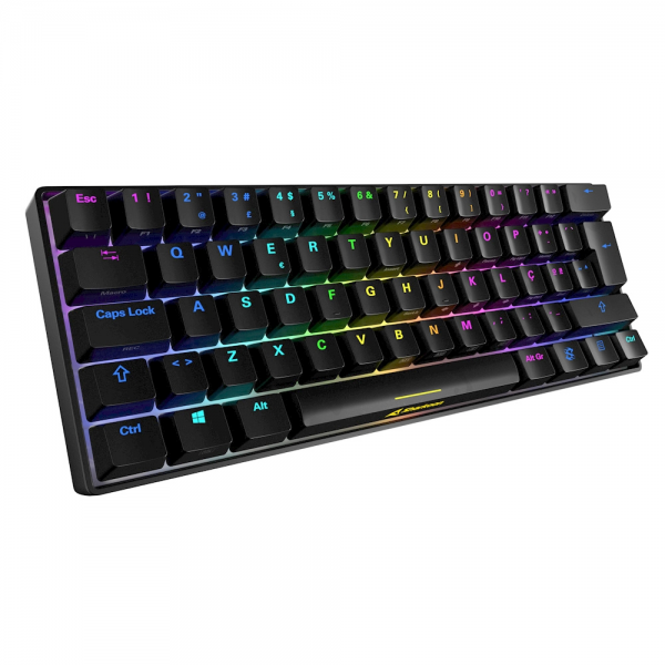 SHARKOON MECHANICAL GAMING KEYBOARD SGK50 S4 SWITCH KAILH RED, ITA LAYOUT, BLACK [SGK50 S4 BK] 