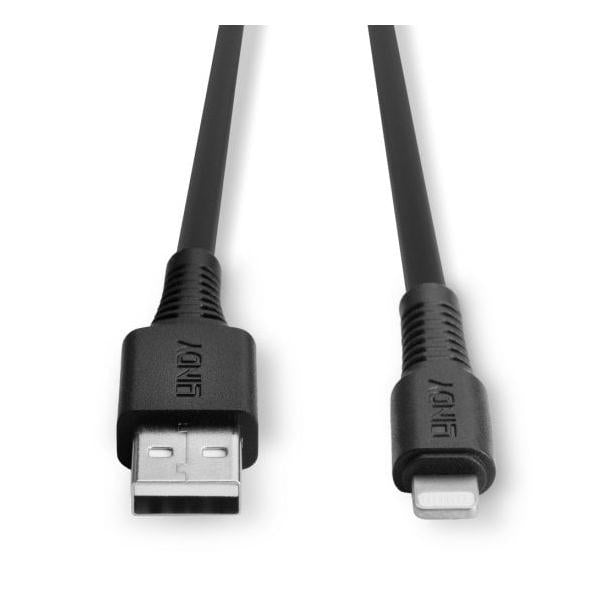 Lindy 31320 Cable Lightning 1 m Negro [LINDY31320]