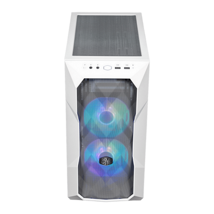 COOLER MASTER CASE MASTERBOX TD300 MESH WHITE ARGB, SIDE-PANEL, MID-TOWER, MICRO-ATX MINI-ITX [TD300-WGNN-S00]