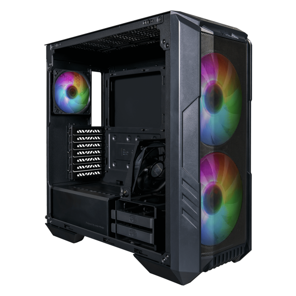 COOLER MASTER CASE HAF500 MID-TOWER E-ATX ARGB SIDE PANEL, BLACK [H500-KGNN-S00]