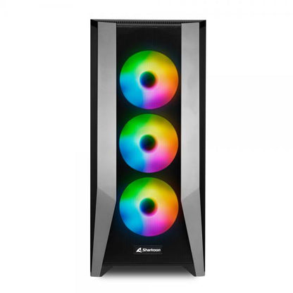 SHARKOON CASE TG7M RGB ATX VIDRIO TEMPLADO, 7 RANURAS DE EXPANSIÓN, VENTILADOR FRONTAL 3X120MM, VENTILADOR TRASERO 1X120MM [TG7M RGB]