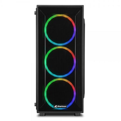 SHARKOON CASE TG4M RGB ATX VETRO TEMPERATO 6 SLOT ESPANSIONE, 3X120MM FAN FRONT, 1X120MM FAN REAR [TG4M RGB]