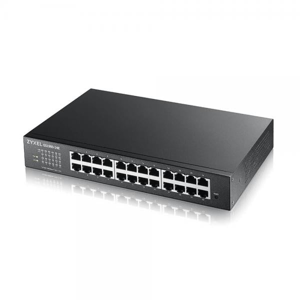 ZYXEL SWITCH MANAGED 24 PORTE GIGABIT, SUPPORTO IPV6, VLAN, DESIGN SENZA VENTOLE, DESKTOP/RACK [GS1900-24E-EU0103F]