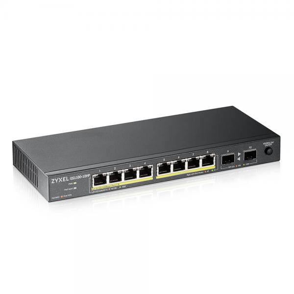 Zyxel GS1100-10HP v2 Non gestito Gigabit Ethernet (10/100/1000) Supporto Power over Ethernet (PoE) Nero [GS1100-10HP-EU0102F]