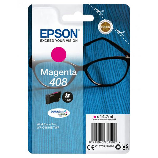 Epson Singlepack Magenta 408 DURABrite Ultra Ink [C13T09J34010]
