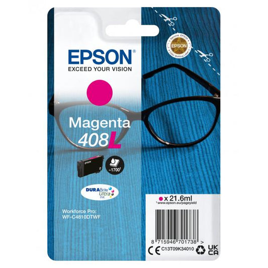 EPSON MAGENTA CARTRIDGE 408L DURABRITE ULTRA INK [C13T09K34010]