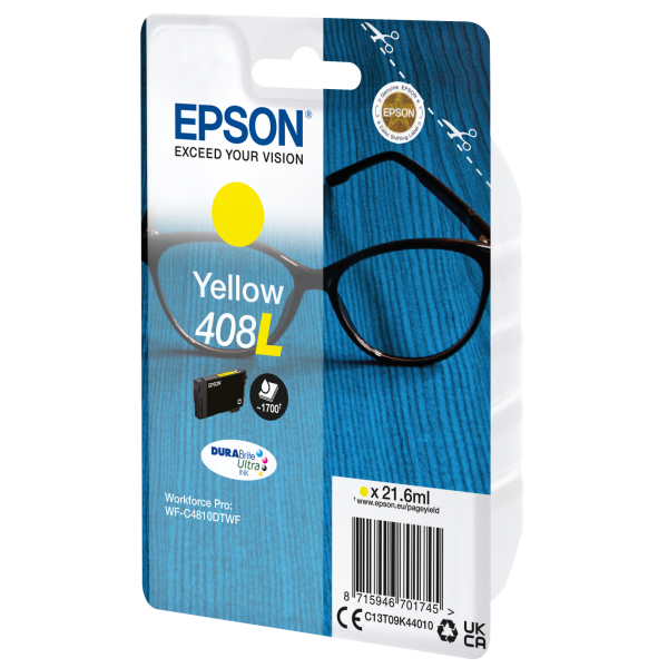 EPSON YELLOW CARTRIDGE 408L DURABRITE ULTRA INK [C13T09K44010]