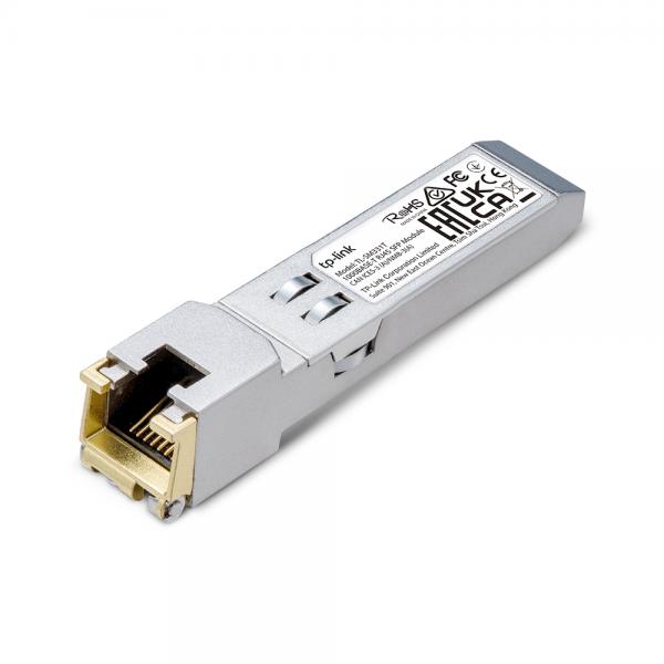 TP-Link - SM331T - 1000BASE-T RJ45 SFP Module SPEC: 1000Mbps RJ45 Copper Transceiver, Plug and Play with SFP Slot, Up to 100 m Distance (Cat5e or above) SM331T [SM331T]