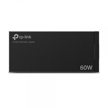 TP-Link - POE170S - PoE++ Injector Adapter, 1x Gigabit PoE Port, 1x Gigabit Non-PoE Port, 802.3bt/at/af Compliant, 60 W PoE Power, Data and Power Carried over The Same Cable Up to 100 Meters [POE170S]