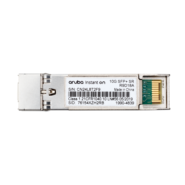 Aruba, a Hewlett Packard Enterprise company Aruba Instant On 10G SFP+ LC SR 300m OM3 MMF modulo del ricetrasmettitore di rete Fibra ottica 10000 Mbit/s SFP+ [R9D18A]