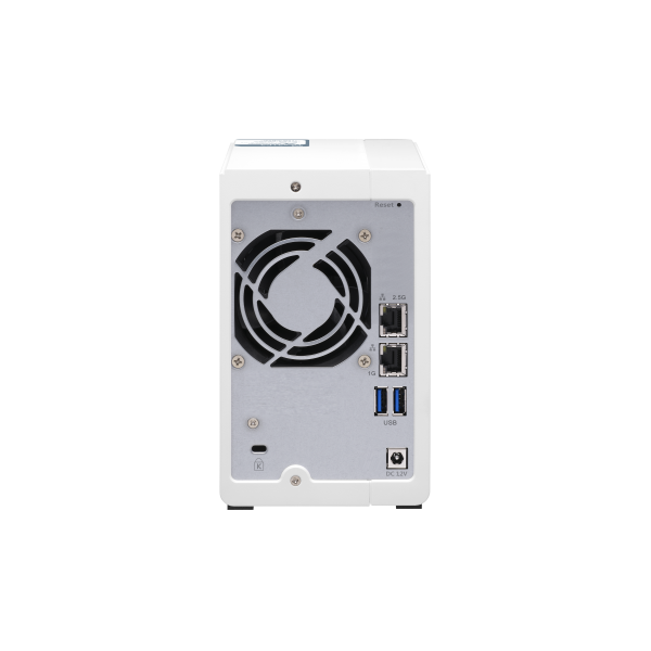 QNAP TS-233 server NAS e di archiviazione Mini Tower Collegamento ethernet LAN Bianco Cortex-A55 [TS-233]