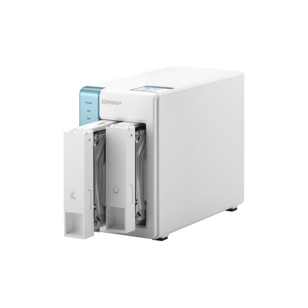 QNAP TS-233 server NAS e di archiviazione Mini Tower Collegamento ethernet LAN Bianco Cortex-A55 [TS-233]