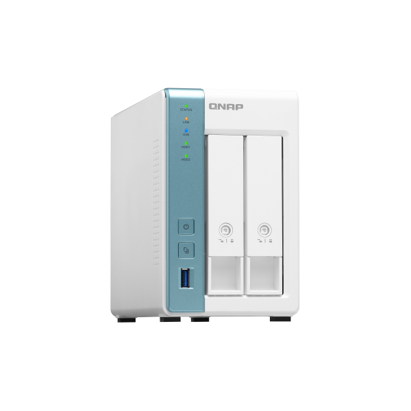 QNAP TS-233 server NAS e di archiviazione Mini Tower Collegamento ethernet LAN Bianco Cortex-A55 [TS-233]