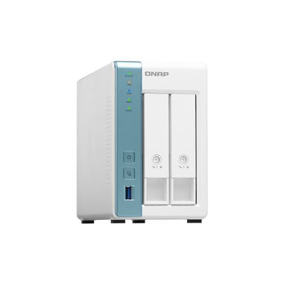 QNAP TS-233 server NAS e di archiviazione Mini Tower Collegamento ethernet LAN Bianco Cortex-A55 [TS-233]