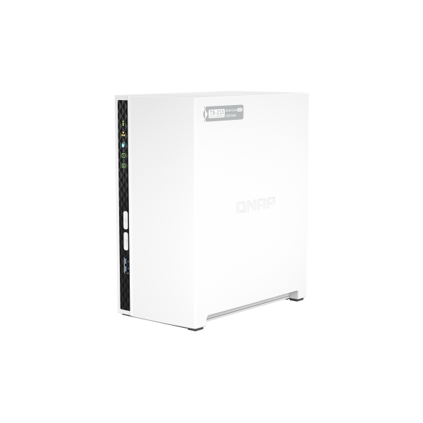 QNAP TS-233 server NAS e di archiviazione Mini Tower Collegamento ethernet LAN Bianco Cortex-A55 [TS-233]