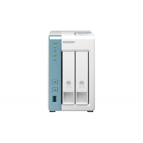 QNAP TS-233 server NAS e di archiviazione Mini Tower Collegamento ethernet LAN Bianco Cortex-A55 [TS-233]