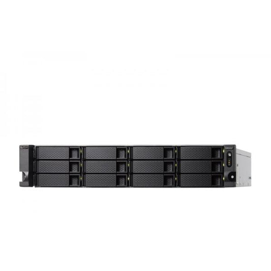 QNAP NAS - 18-Bay SATA 6Gbps (12 x 3.5" + 6 x 2.5") 2U NAS, Intel Xeon D-1622 4 cores / 8 threads up to 3.20 GHz, 32GB ECC DDR4 RAM (4 x DIMMs, max 128GB total), 4 x 2.5GbE RJ45 LAN, 2 x 10G [TS-h1886XU-RP-R2-D1622-32G]