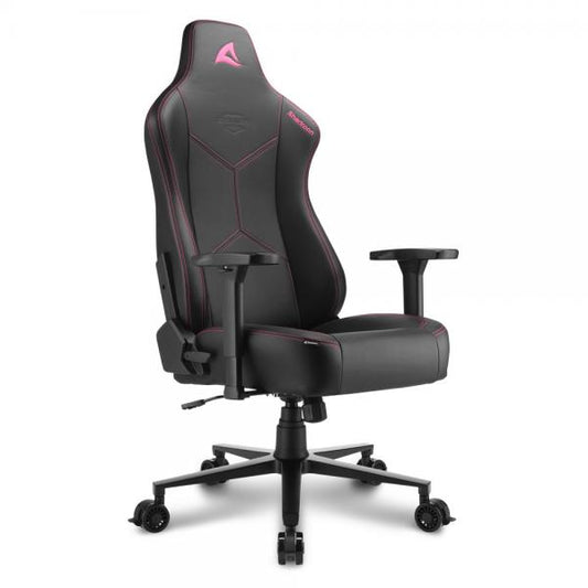 Sharkoon SGS30 Universal Gaming Chair Upholstered Padded Chair Black, Pink [SKILLERSGS30BLACK/PINK] 