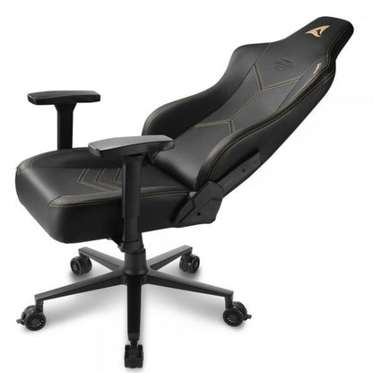 Sharkoon SGS30 Sedia per gaming universale Sedia imbottita tappezzata Beige, Nero [SKILLERSGS30BLACK/BEIGE]