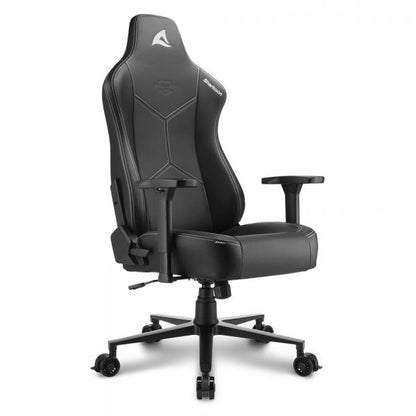 Sharkoon SGS30 Sedia per gaming universale Sedia imbottita tappezzata Nero, Bianco [SKILLERSGS30BLACK/WHITE]