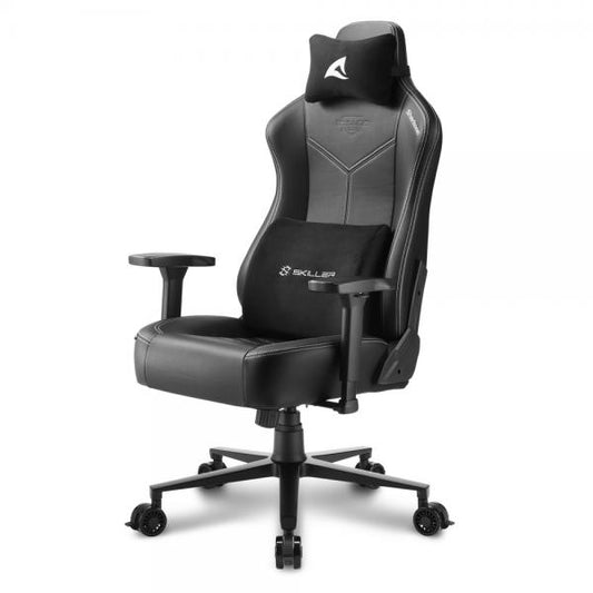 Sharkoon SGS30 Sedia per gaming universale Sedia imbottita tappezzata Nero, Bianco [SKILLERSGS30BLACK/WHITE]