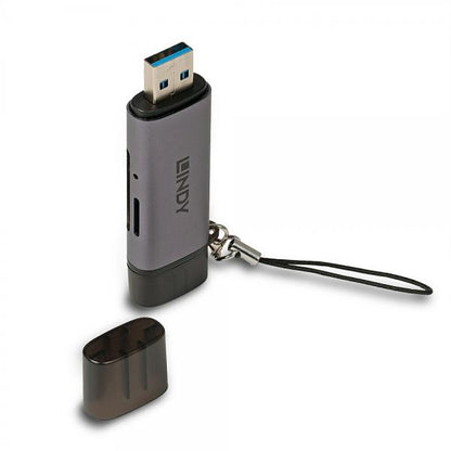 LINDY LETTORE DI SCHEDE SD/MICROSD USB 3.2 Tipo C e A [43335]