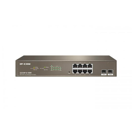 IP-COM Networks G3310P-8-150W switch di rete Gestito L2 Gigabit Ethernet (10/100/1000) Supporto Power over Ethernet (PoE) Grigio [G3310P-8-150W]