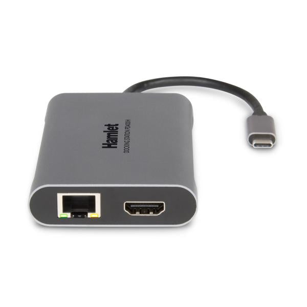 Hamlet HDKC-PD400H replicatore di porte e docking station per notebook Cablato USB 3.2 Gen 1 (3.1 Gen 1) Type-C Grigio [HDKC-PD400H]